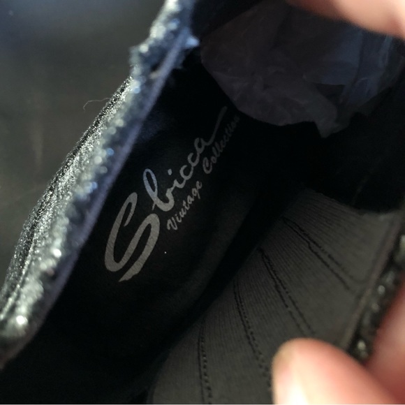 SBICCA Sz 6 Metallic Silver Leather Booties “Cardinal” Pewter Vintage Collection - Picture 9 of 10